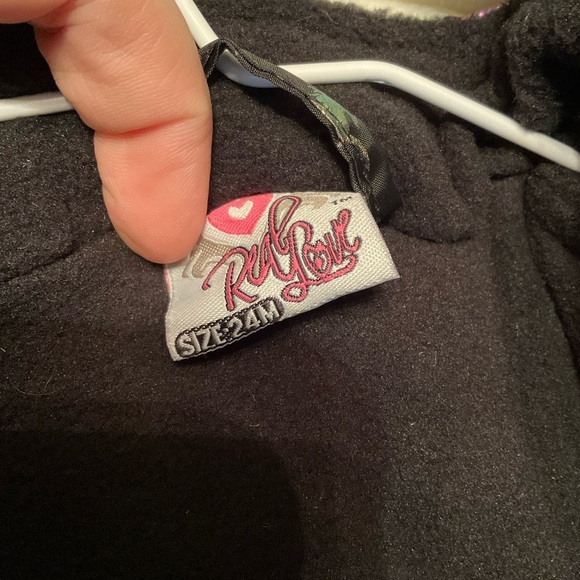 Real Love Iridescent Unicorn Fleece Lined Hooded Puffer Jacket Girls 24mo Coat - Picture 7 of 7